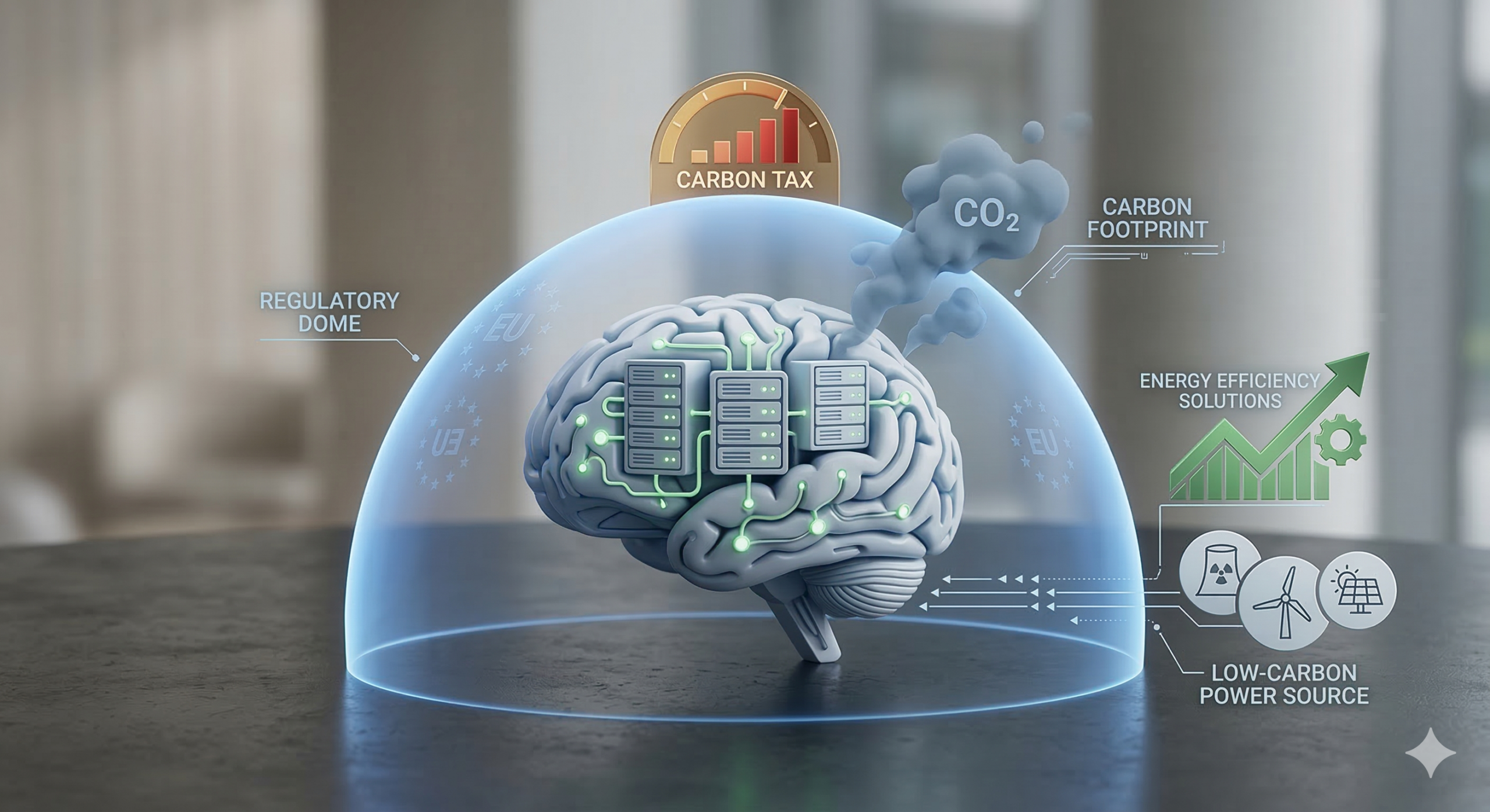 애플 로고와 'M5' 문구가 새겨진 프로세서 칩을 중심으로 아이폰, 맥북, 애플워치의 윤곽선이 연결된 3D 렌더링 이미지. 기기 내부에 자율 실행을 의미하는 톱니바퀴 아이콘과 보안을 상징하는 열쇠 아이콘이 포함되어 온디바이스 AI의 핵심 가치를 표현함.