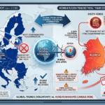 EU pivot (voluntary) contrasted with Korea's fee (mandated).