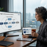 김포 미세먼지가 있는 오후, TMA 편집자가 AI 워크플로우를 분석 중이다.