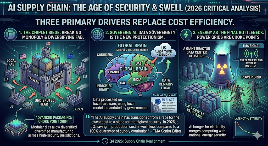 An infographic illustrating key drivers in the 2026 AI supply chain.
